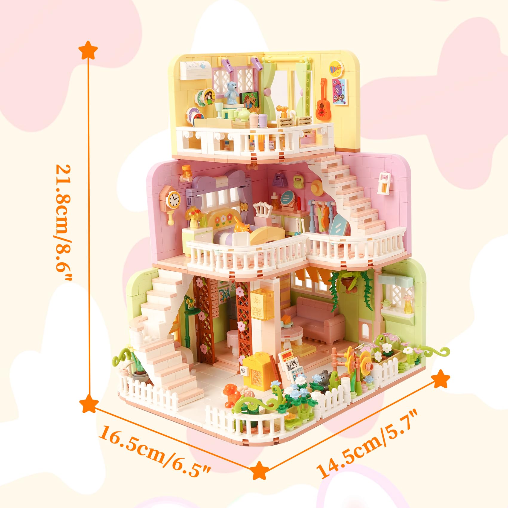 Amazon.co.jp: LULUFUN ミニハウス ブロック 部屋模型 おもちゃ 家